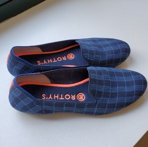 Rothy's Indigo Gingham Loafers